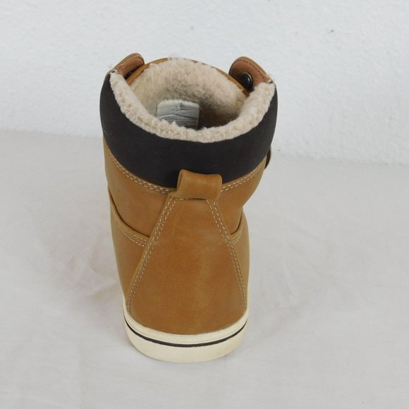 Nordstrom Rack Women Size 5 Shoes Brown Faux Leather Faux Fur Lining FLAW - Picture 10 of 13